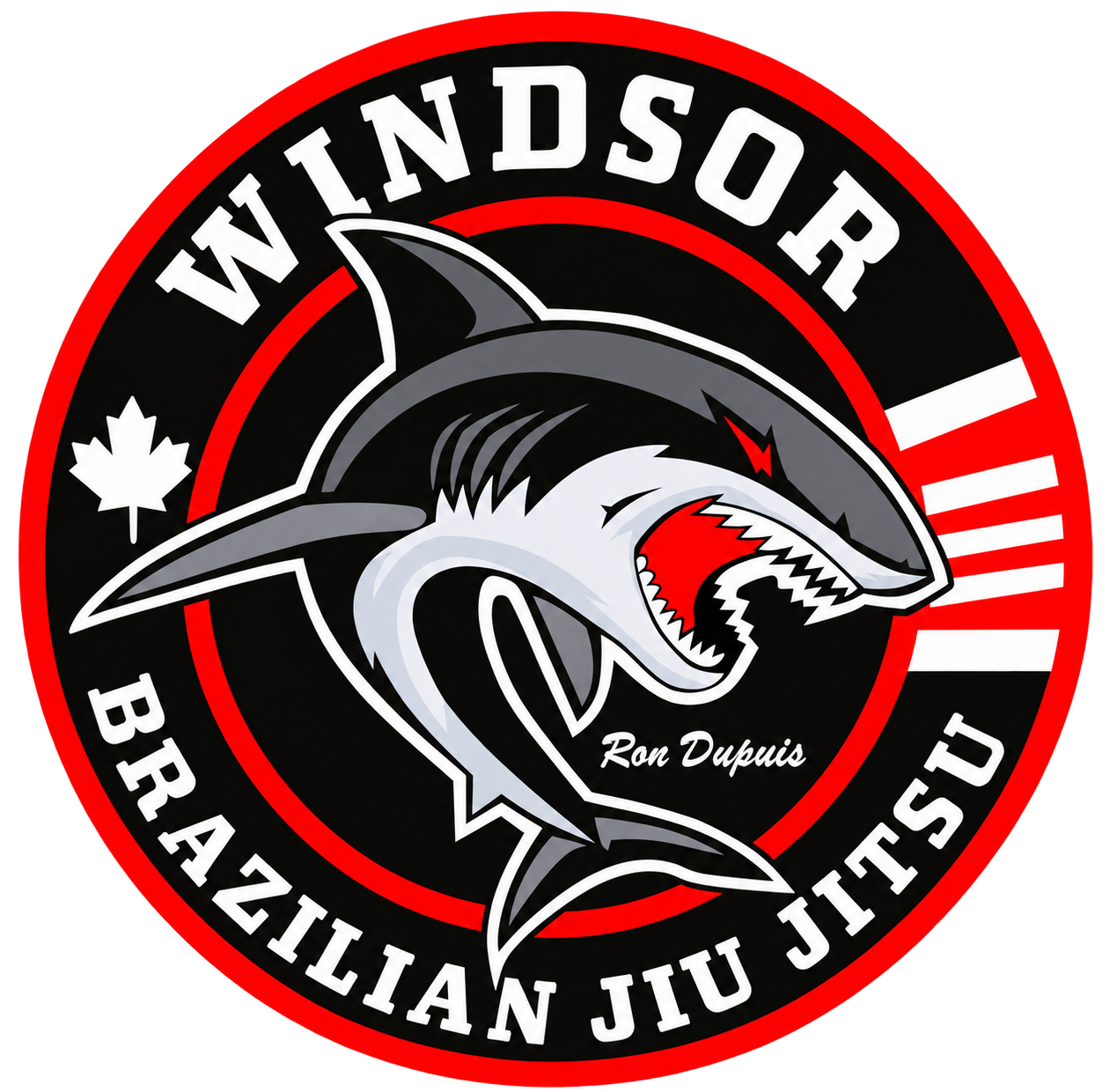 Windsor Brazilian Jiu-Jitsu Sharks original three-stripe crest